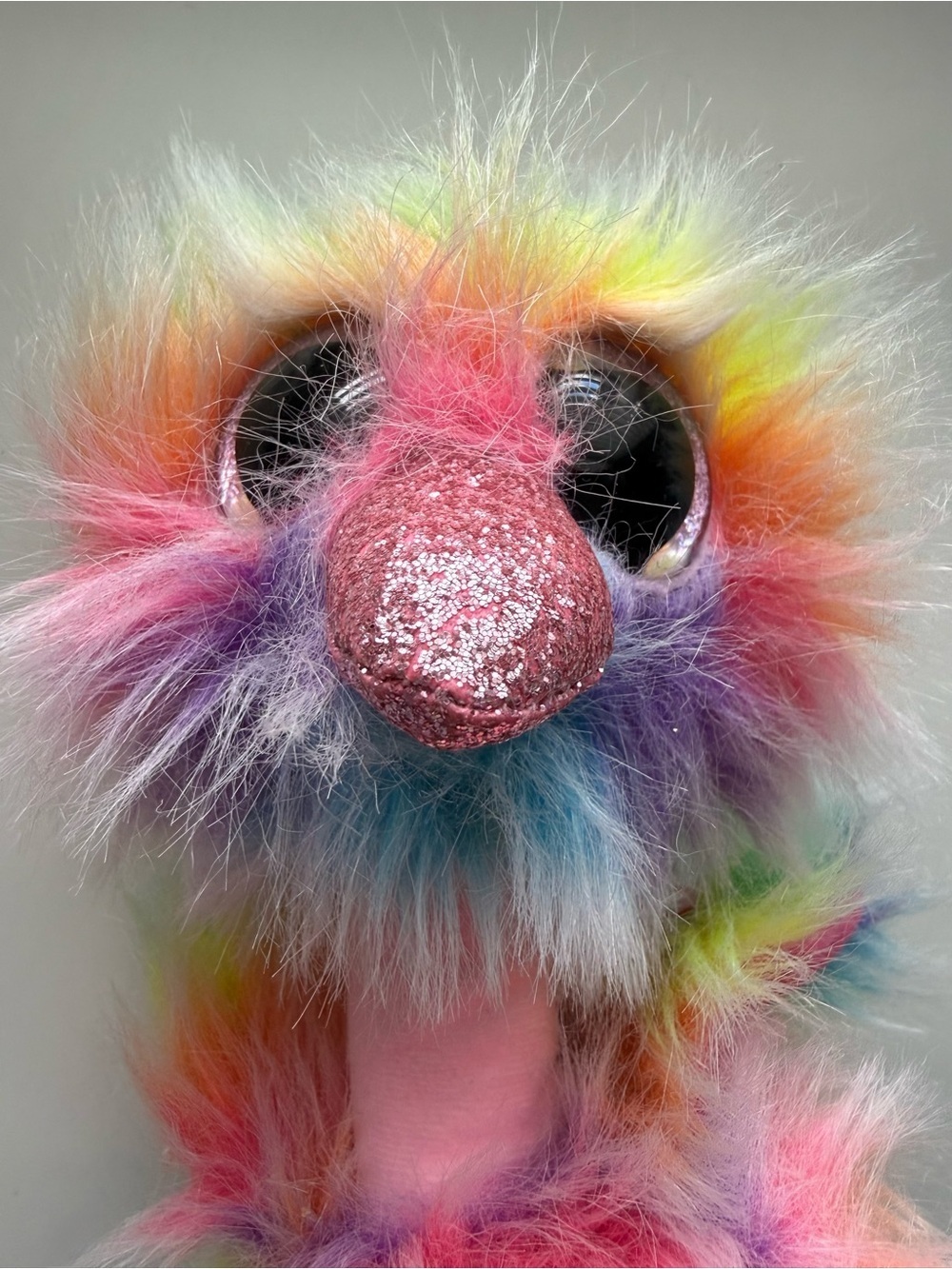 2019 TY Beanie Baby 12" ASHA Rainbow Ostrich Plush Stuffed Animal Toy NWT - Picture 3 of 11